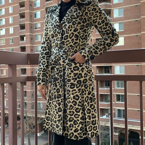 Alice + Olivia Leopard Trench Coat - Picture 4 of 14